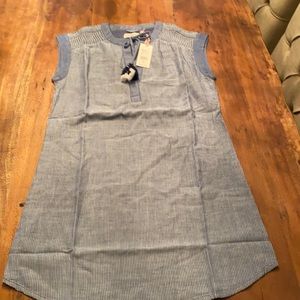 NWT vineyard vines Xs bell stripe tunic dress.